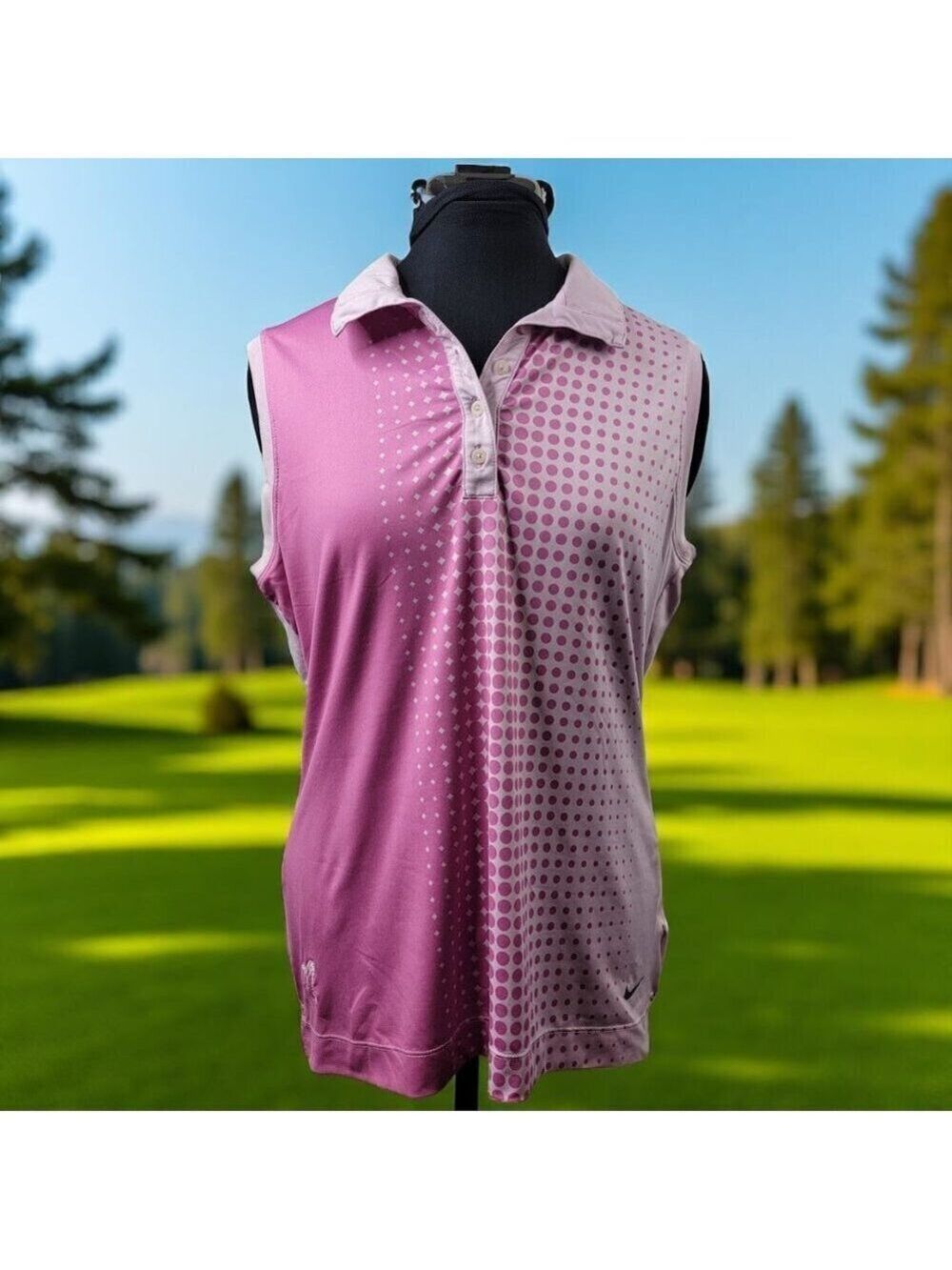 🏌️‍♀️ Nike Golf Sleeveless Polo Shirt Women’s M | Pink Dri-FIT Performance Top